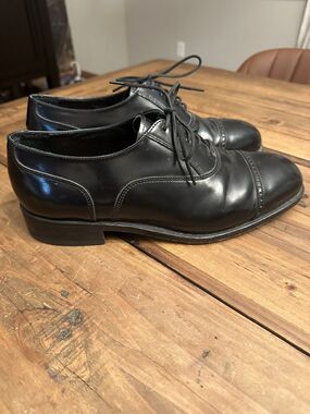 Florsheim Men’s 17067-01 Black Leather Cap Toe Oxfords Dress Shoes Size 9 D